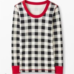 Hanna Andersson Women's Holiday Print Long John Pajamas Buffalo Plaid xs nwot​